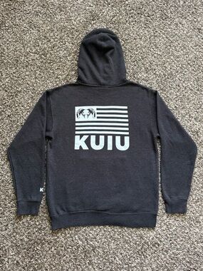 Kuiu Men’s Logo Hoodie Pullover Charcoal Gray Size Medium